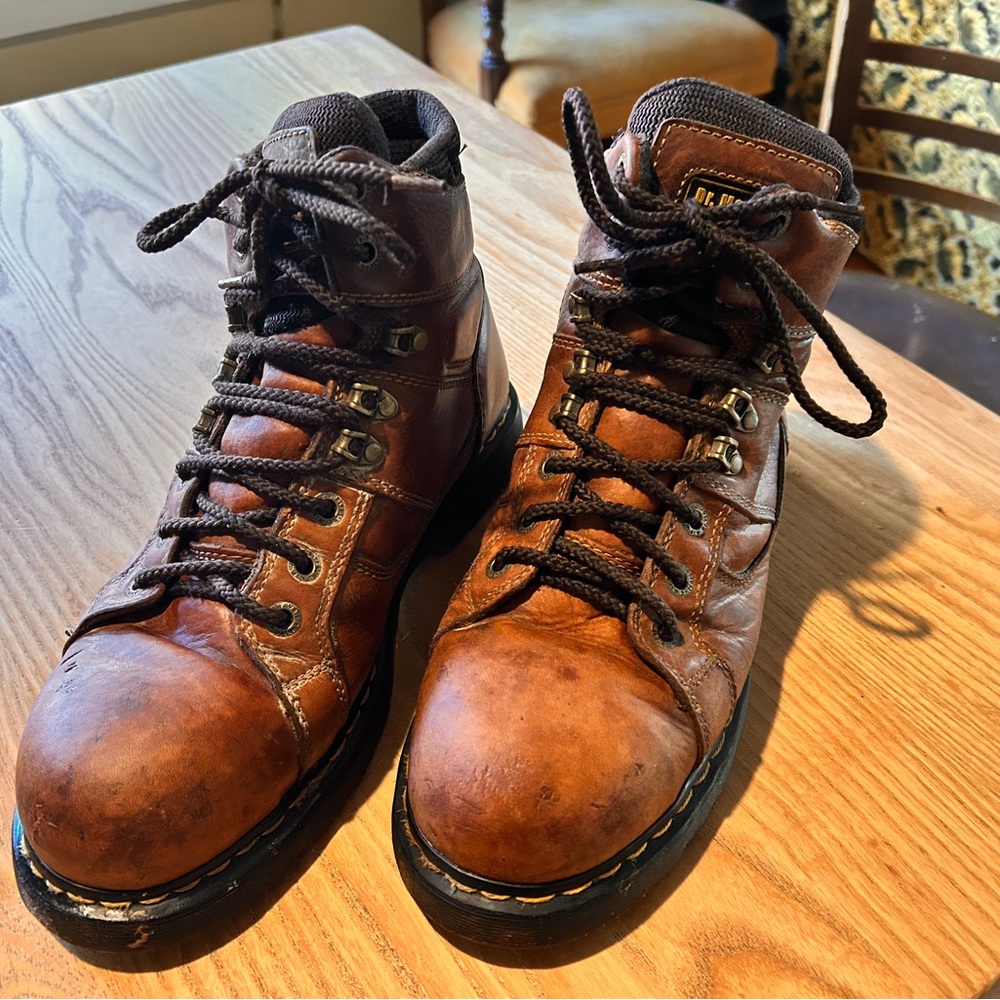 Dr. Martens Brown Leather Men's Boots - Picture 2 of 12